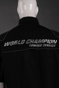 DS070 designs black embroidered logo uniforms  trailer industry companies  uniforms  maintenance  detail view-1